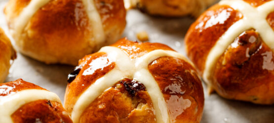 Cranberry & Orange Hot Cross Buns