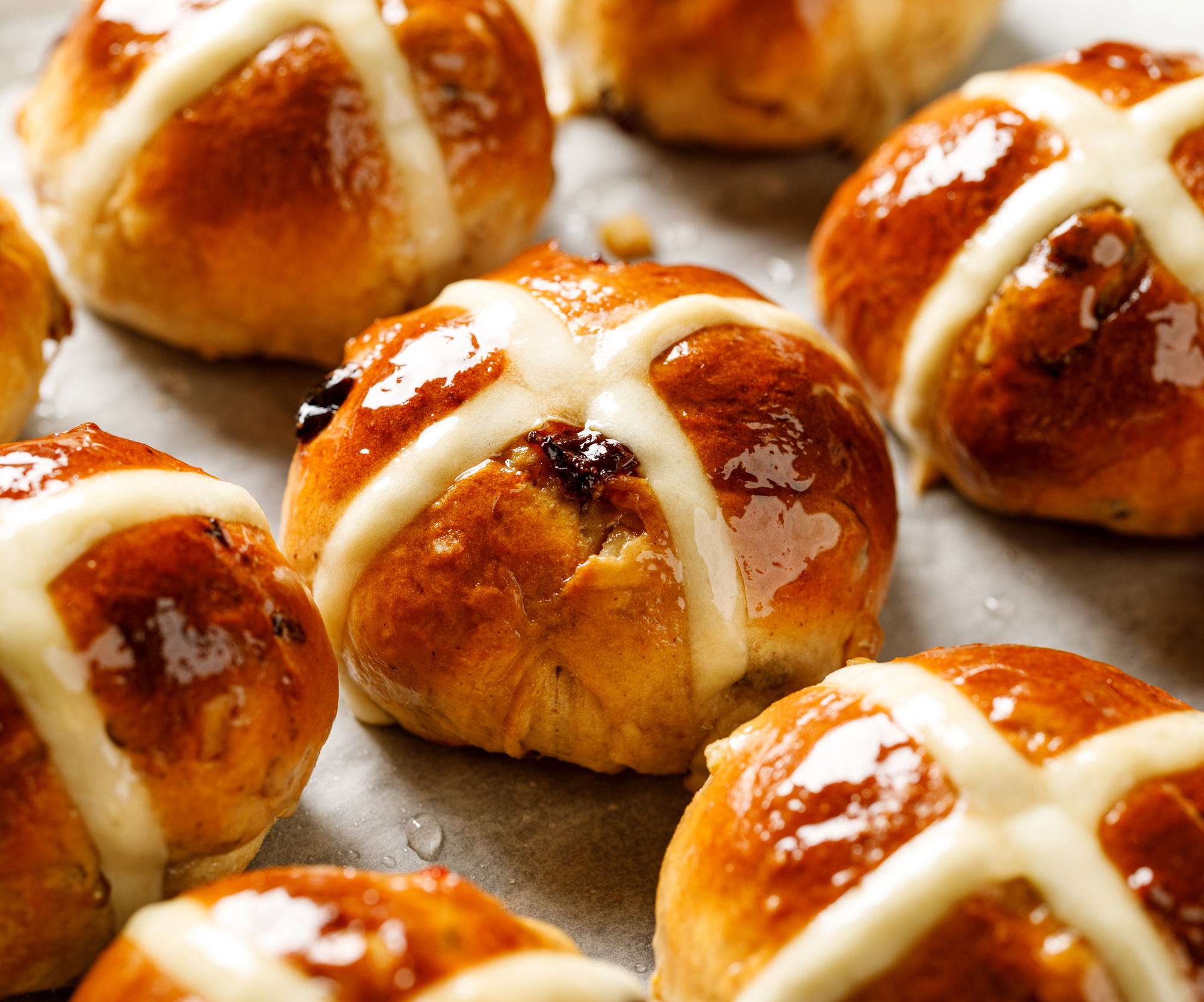 Cranberry & Orange Hot Cross Buns