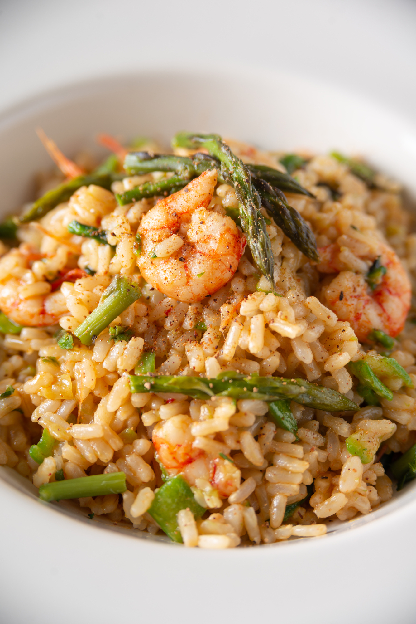 Shrimp Risotto With Asparagus